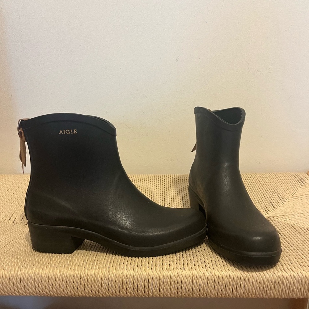 Aigle Women's Black Rain Boots